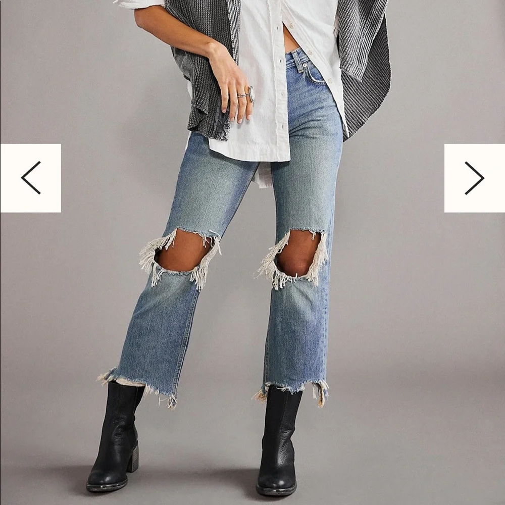 Free people Maggie denim jeans size 29 never worn NWT - Picture 1 of 4